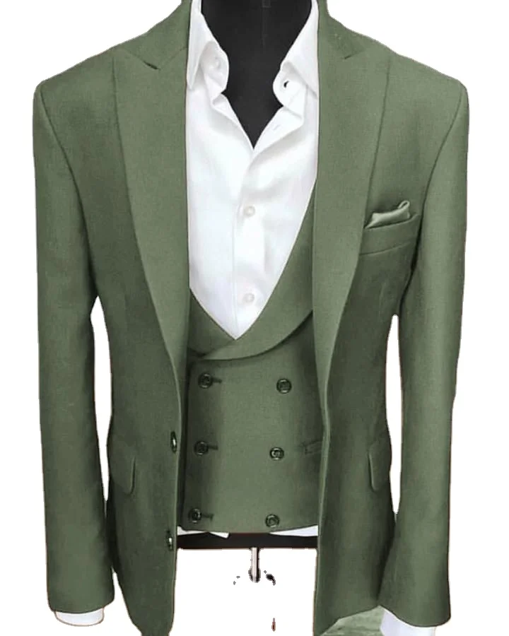 Mens Suits Italian Multi Colors Neck Three Pieces Wedding Suit Men Formal Prom Suits Tuxedo (Jacket+Vest+Pants)