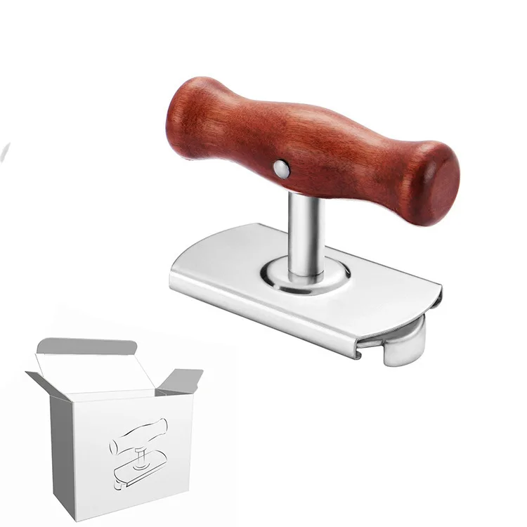 Effort-saving capping device stainless steel can opener wooden handle capping device capping bottle opener