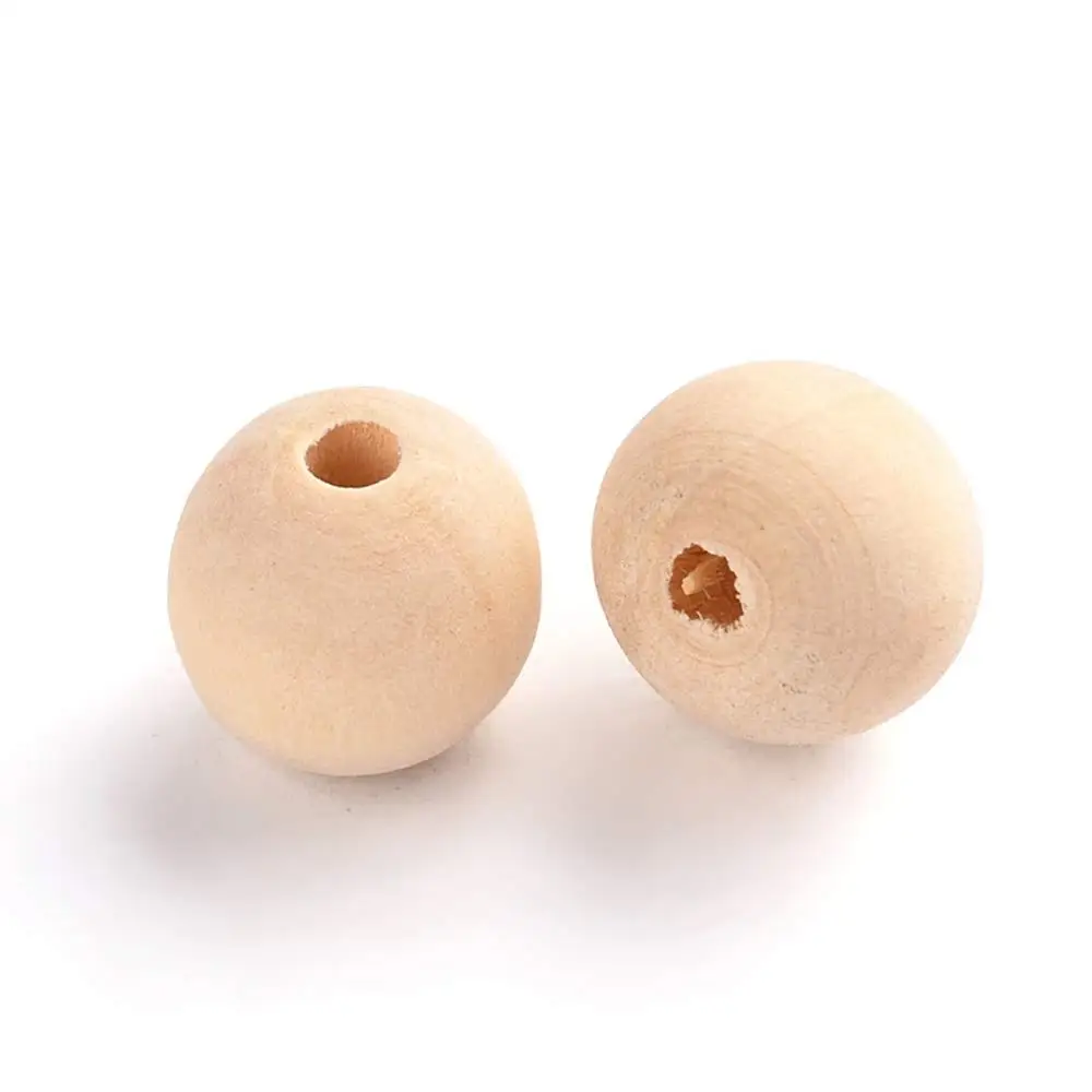 Круглые Бусины Из Натурального необработанного дерева, оригинальные деревянные ломтики, шарики-разделители, бусины россыпью для рукоделия, изготовления украшений, 200 шт., 10 мм