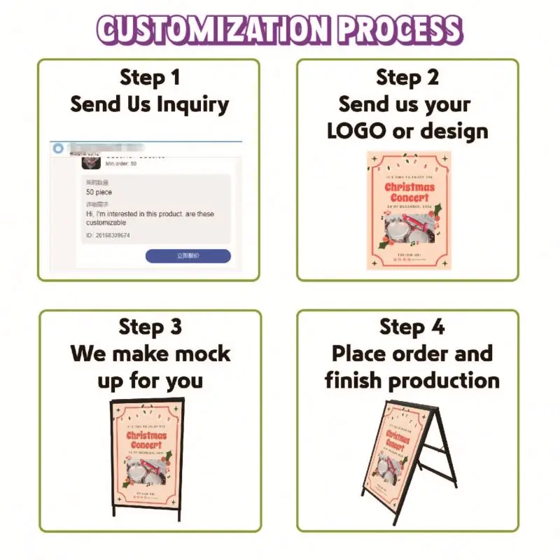 Double Side A Frame Sign Stand  Advertising Custom A Frame Sign A Frame Outdoor Sign