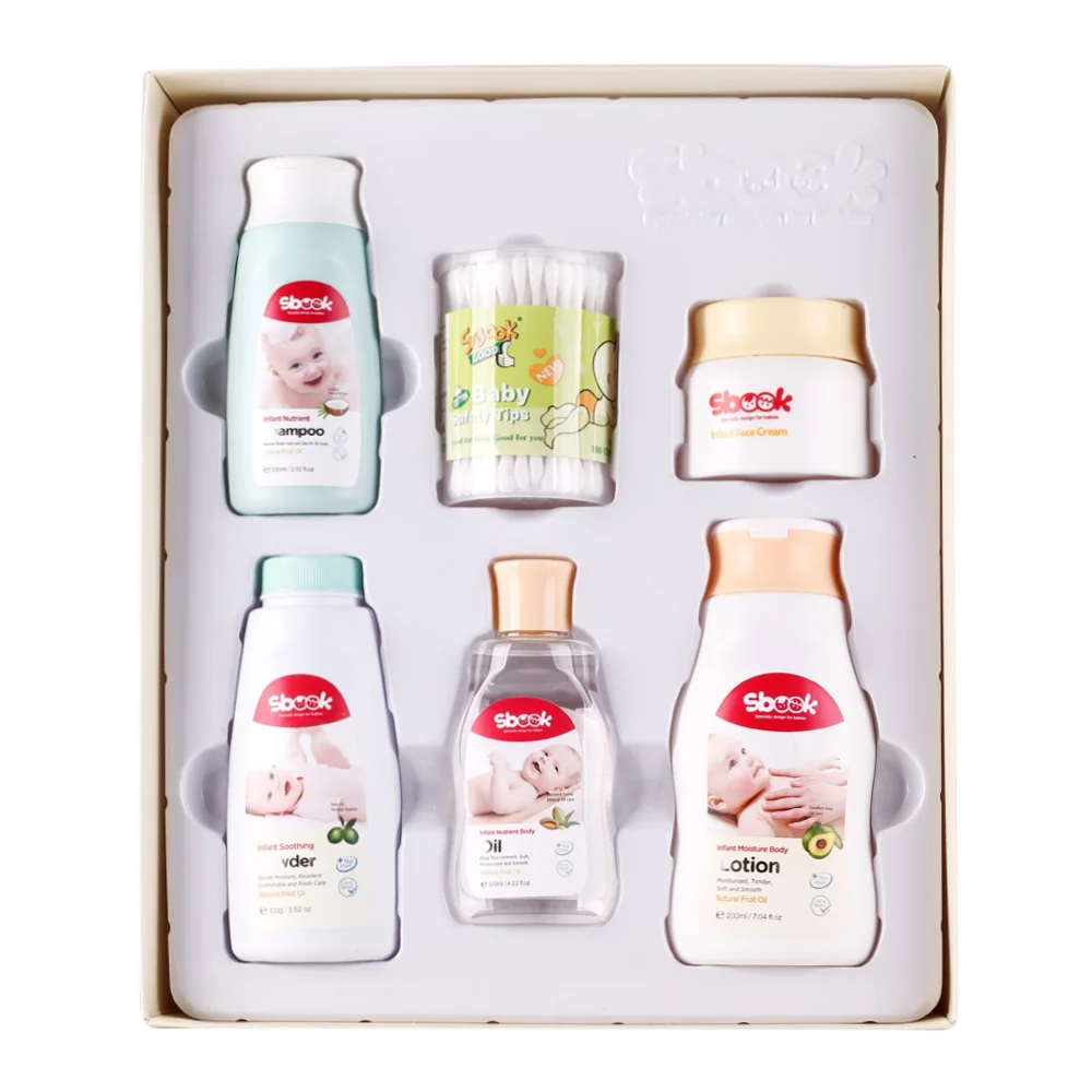 Luxury Portable 6pcs New Born Baby Bath Gift Set With Baby Care,Baby Care Bath Gift Set