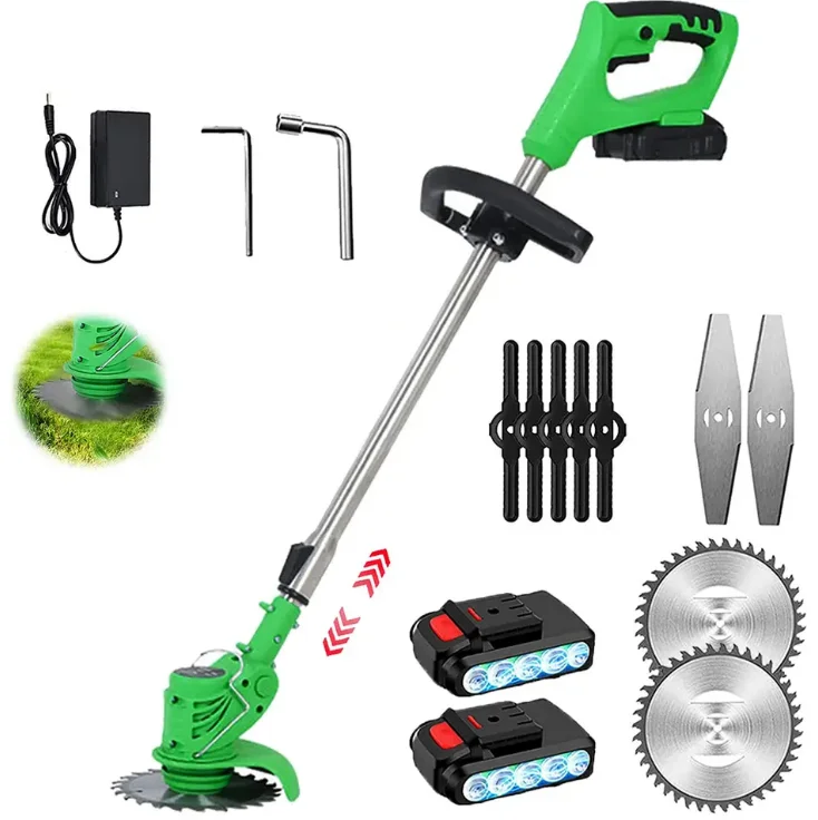 21V Electric Battery String Trimmer Brush Cutter Automatic Portable Lawn Mower Grass Cutting Machine