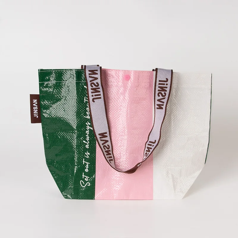 Fashion Street Shopping Colorful Shoulder Storage Tote Bag Instagram Hot Graphic Print Market Retail Grocery  Clothes Gift Bags