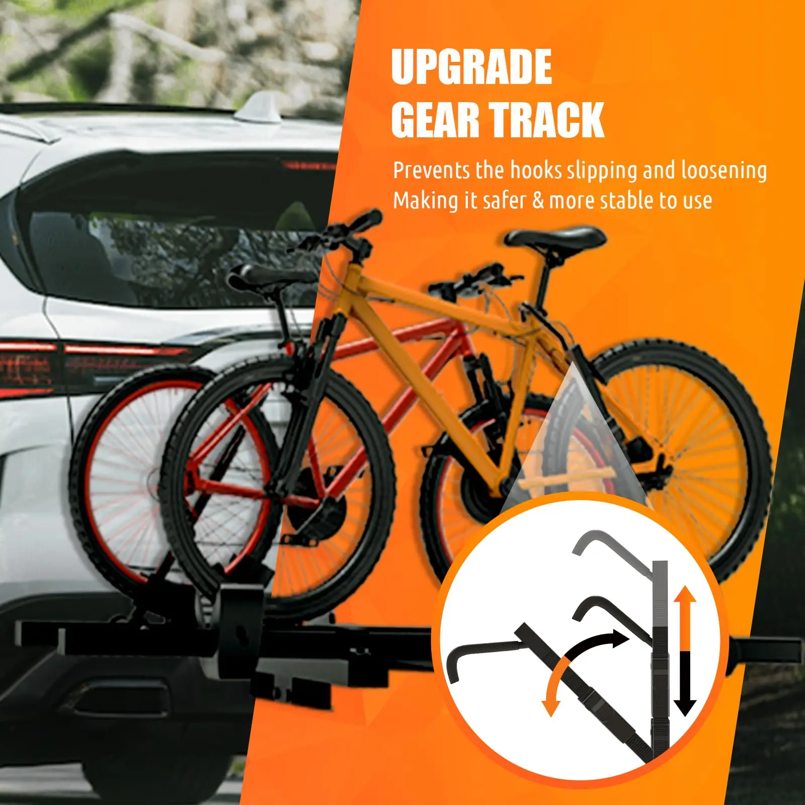 Trunk Mounted Bike Rack Car 2 Bike Rear Rack Bicycle Bike Rack for Car Carrier
