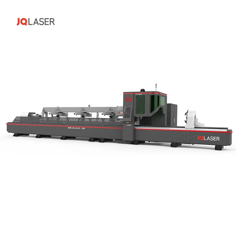 JQLASER 6035ETN 6 м длина загрузки 350 мм диаметр патрон 1-6 кВт для тяжелой промышленности лазерная машина резки труб