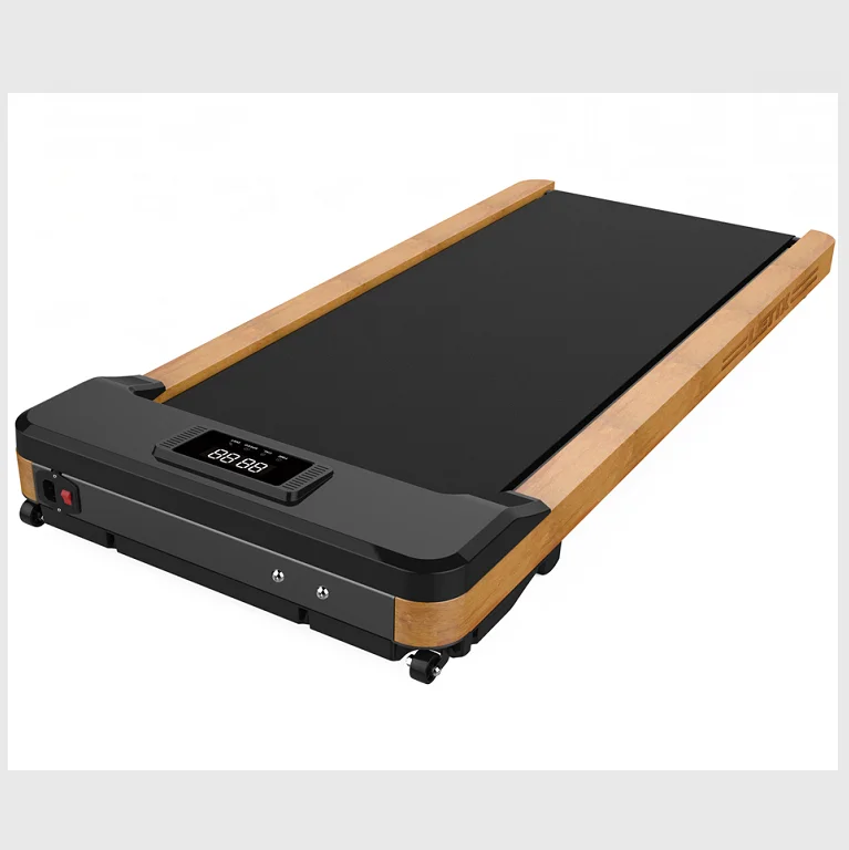 Under Desk Electric Wooden Treadmill Motorized Exercise Walking Machine for Home and office, Remote Control and LED Display