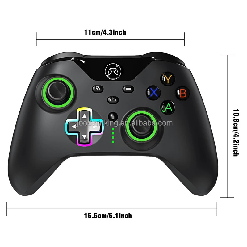 RGB Light programmable Turbo vibration PC Gamepad 2.4Ghz Wireless controller for xbox one s for xbox one x for series