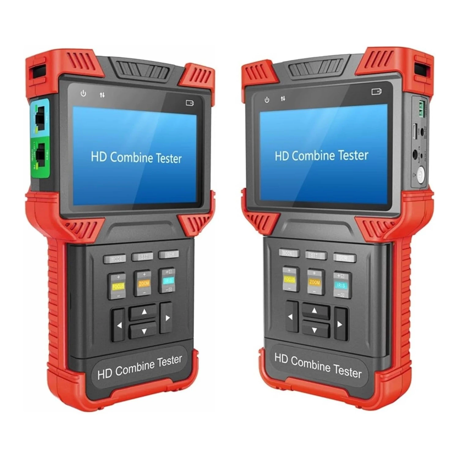 T72 Flip CCTV Tester 4 Inches IPS Camera Monitor TDR Cable Breakpoint Testing 6000mAh POE LED Light Video Surveillance