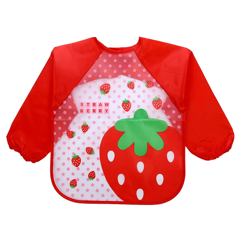 Cheap EVA material baby bib Lovely Design Fashion Waterproof Long Sleeve baby bib