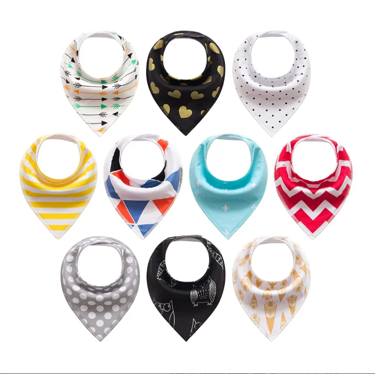 Custom Print Organic Cotton Disposable Baby Clothing Bib