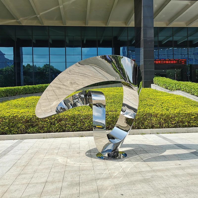 Custom Large Outdoor Abstract Metal Art Garden Decoration Stainless Steel Sculpture