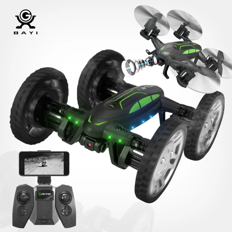 Toy gifts land and air flying car remote control aircraft sports car with camera dual mode deformation stunt vehicle model