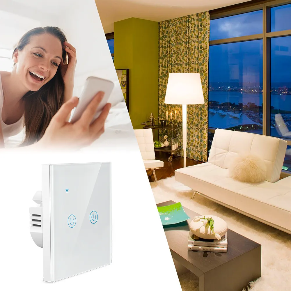  Ledeast DS-101JL-3 умный переключатель 3 Gang Tuya Smart WiFi голосового управления беспроводной пульт дистанционного с помощью одножильного без нейтральный