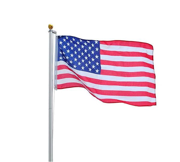 Telescopic aluminium splicing pole flag outdoor flag poles flag pole inside base