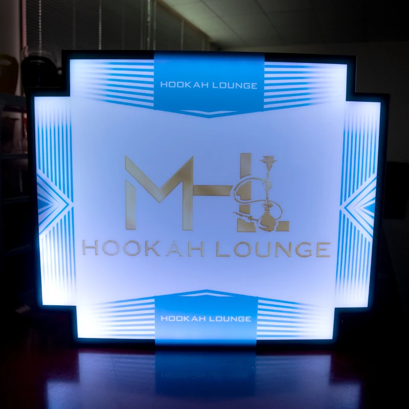 Изготовление на заказ высококачественный УФ-логотип осветительная акриловая Светодиодная панель для рекламы