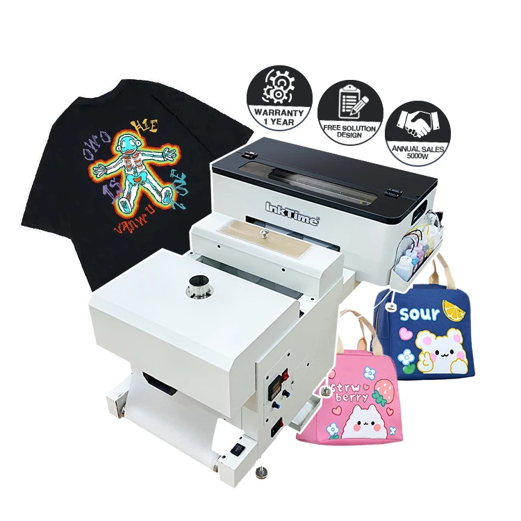 Manufacturer Dual XP600 A3 DTF Printer 30 cm white toner Direct Transfer Film Printer With dtf Shaking Powder Machine for T-shir