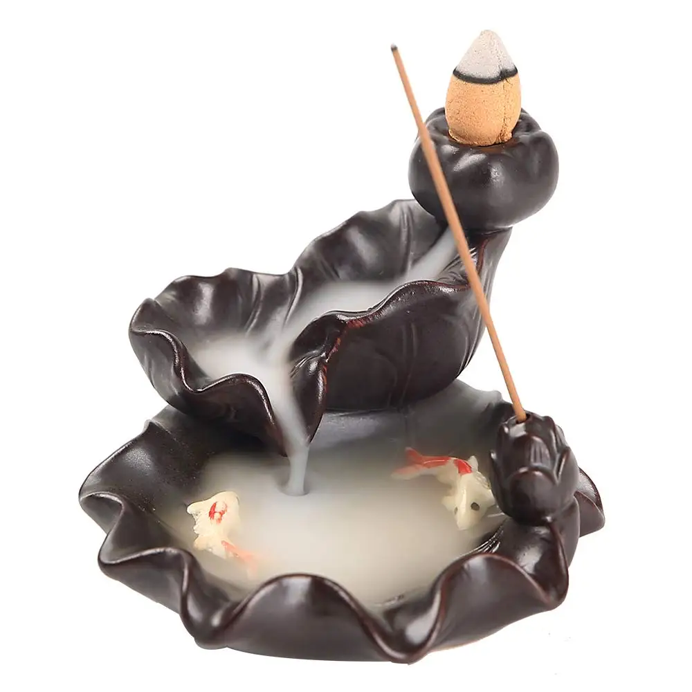 Ceramic Backflow Incense Burner Holder Modern Incense Stick Holder Incense Tray Stand Seat for Sticks and Cones