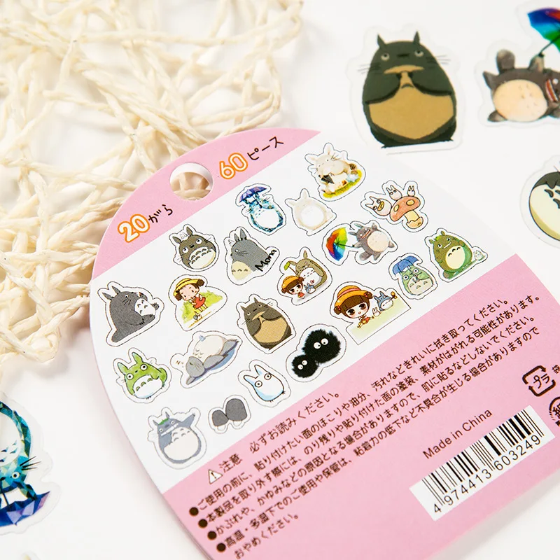 Kawaii My Neighbor Totoro DIY Clear Stickers Decorative Scrapbooking Diary Album Stick Label Decor PVC