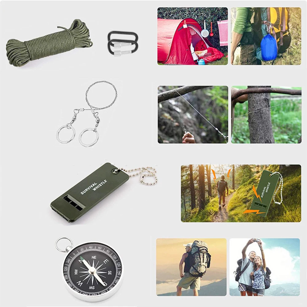 100pcs Professional Camping Emergency Travel First Aid Survival Kit,Survival Gear Tools with Tactical Molle Pouch