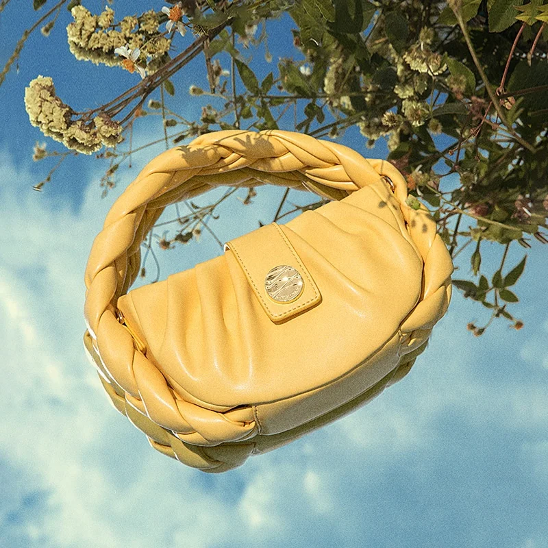 Newest Trending Knitting Bag Handbags PU leather hasp Designer brand original Woven Bag women hand bags