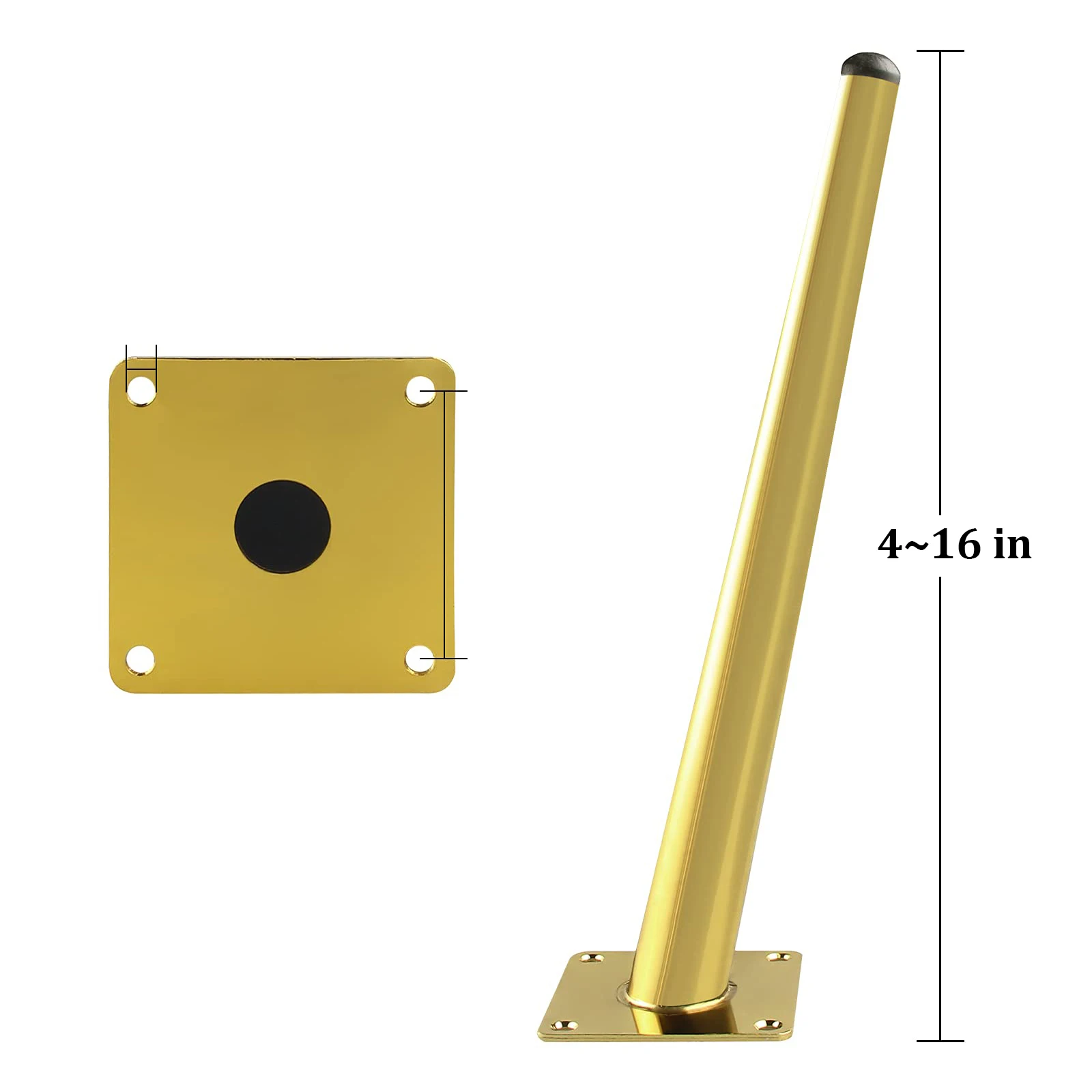 Chair Legs 16 Inch Tapered Gold Black Modern Luxury Furniture Feet Cabinets Coffee Table Metal Stool Chair Bench Legs For Chair