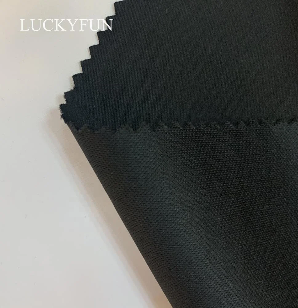 100% POLYESTER SANTANA BONDING  PONGEE  FABRIC FOR  WINTER JACKET