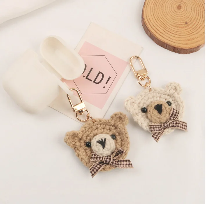 Diy Cute Mini Bow Tie Teddy Bear Keychain Car Charm Bear Accessories Women Bag Charm