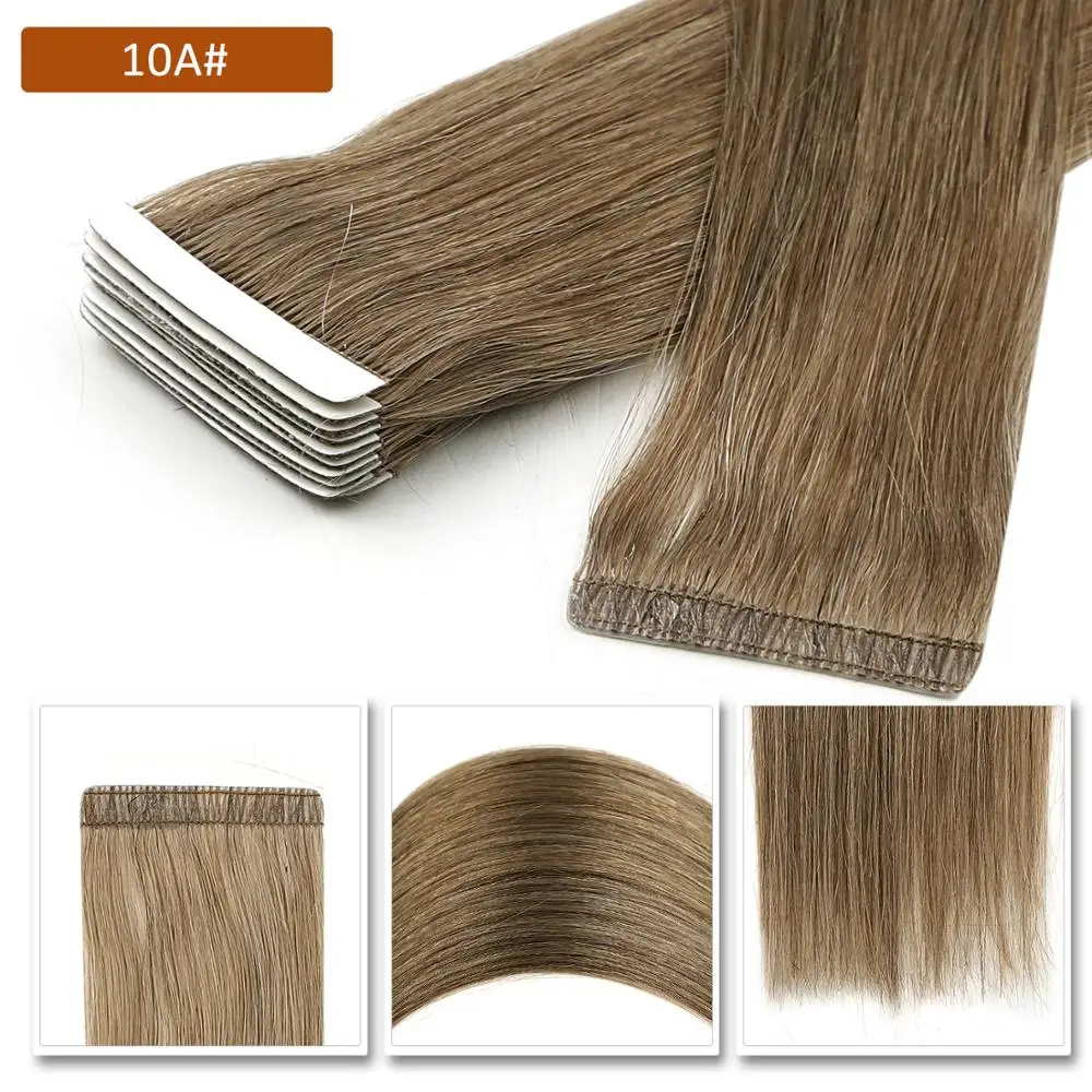 
K.SWIGS Love Line Tape in Remy Hair Extensions Straight Single Sided Tape in Hair Double Drawn 