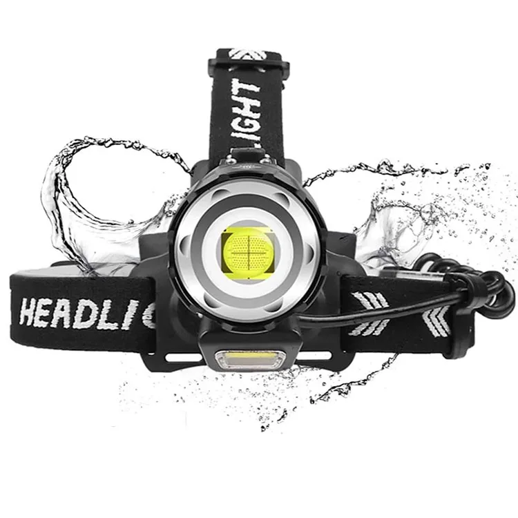 12000 High Lumen XHP90 Power Bank Headlamp Super Bright Rechargeable for Runner Waterproof 4 Modes Zoom