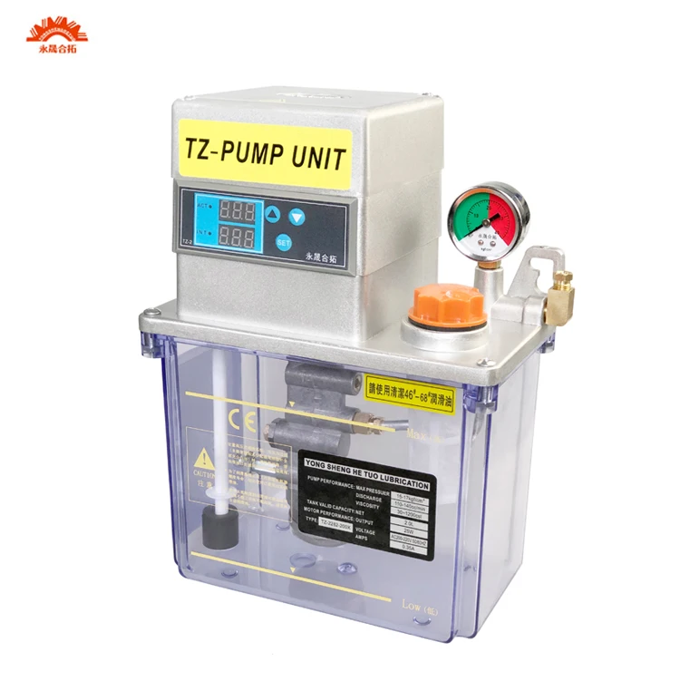 Electric Oil Pump Digital Display With Pressure Alarm Thin Oil Lubricator Gear Oiler For CNC Machine Centralized Lubricating