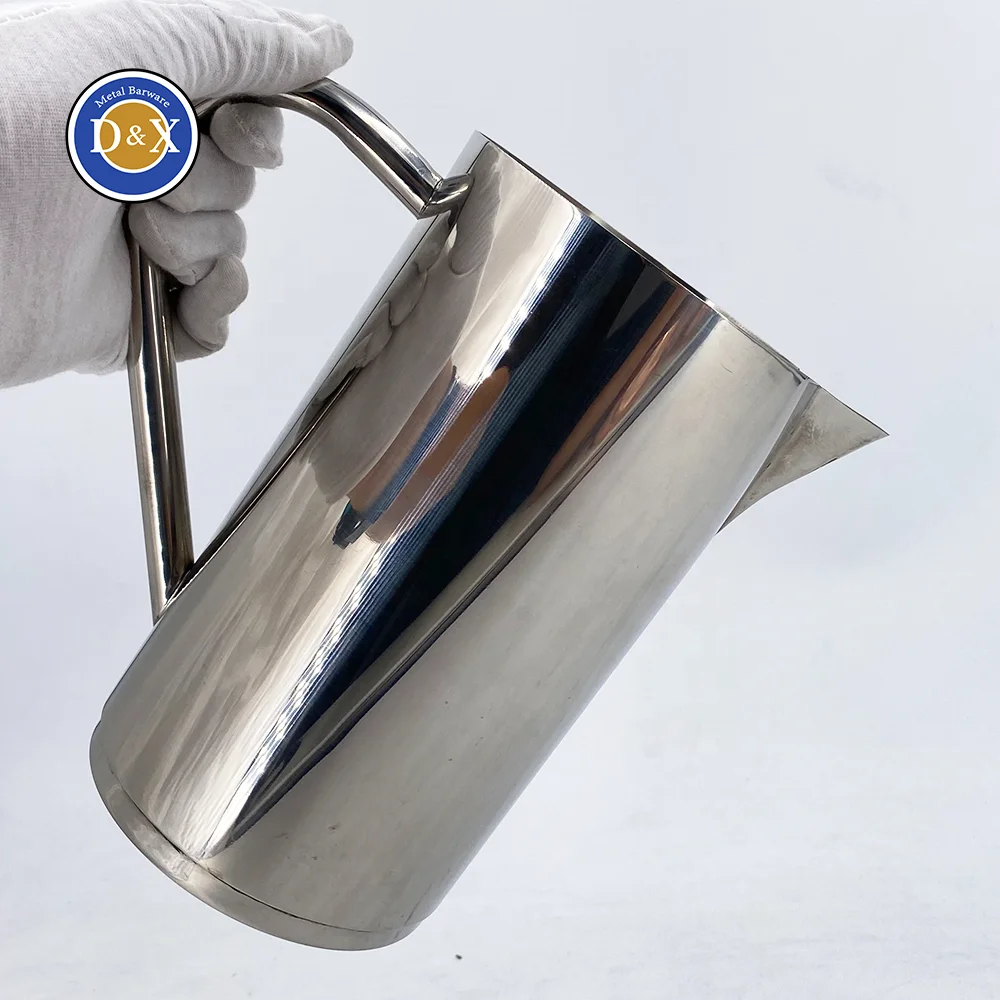 Custom Metal 2L Ice Water Beer Pitcher Jug Stainless Steel Tea Water Coffee Kettle