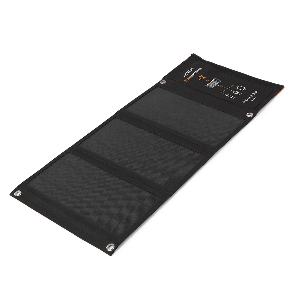 21W Foldable Waterproof Charge Dual USB Ports Solar Panel For Battery Cell Phone Chargers Portable Solar Charger controllers