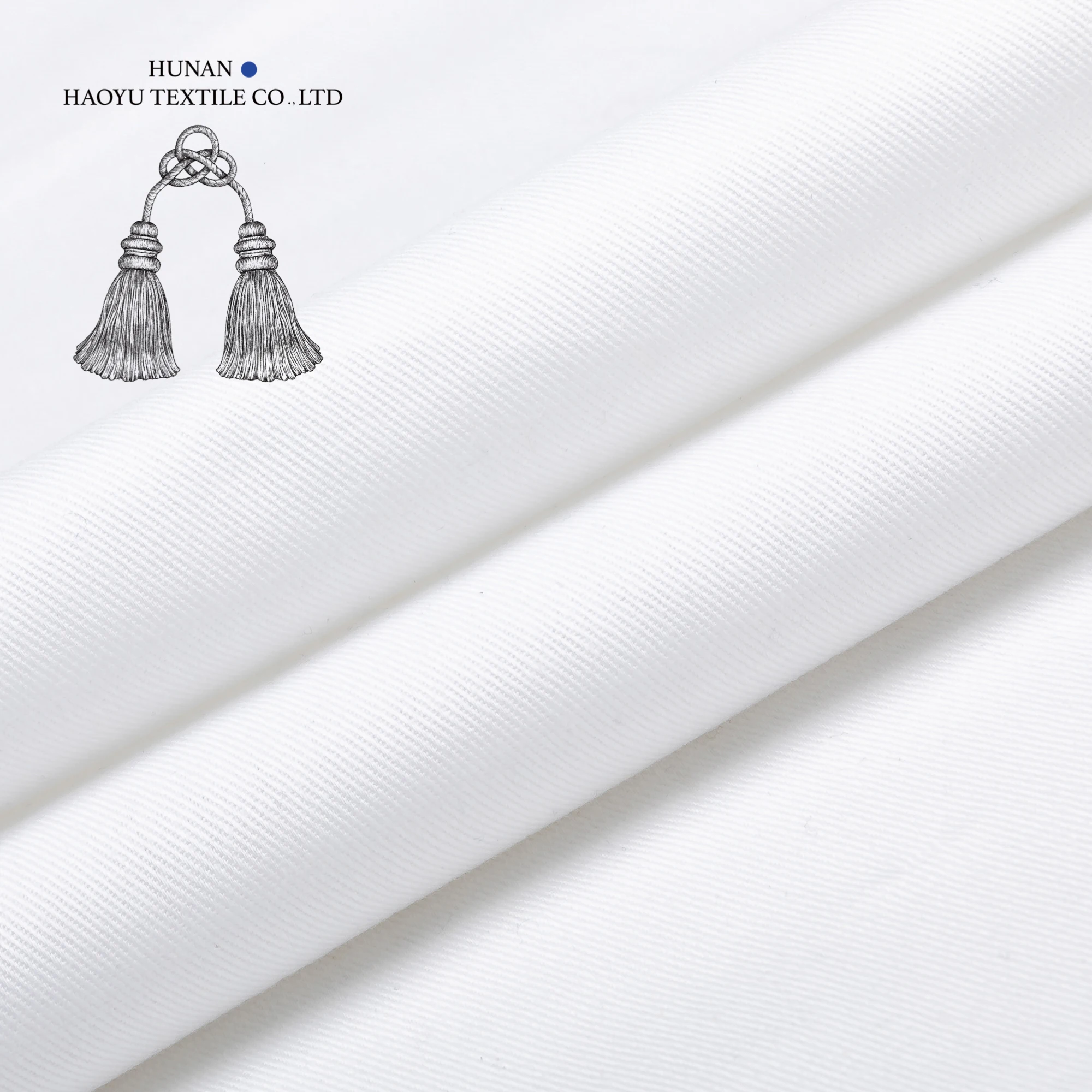 100% cotton white herringbone twill fabric for pants, tote bag, hat, home decoration