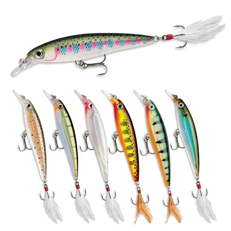 RISING Wholesale Factory price saltwater freshwater hard bait 95mm 13g flight suspend fishing minnow lure