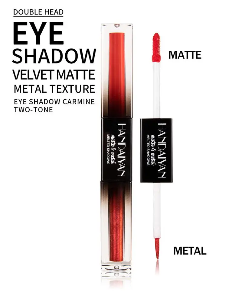 HANDAIYAN 5 Colors Eyeshadow Makeup Shimmer Matte Chrome Pigmented Pressed Eyes Shadow Long Lasting Liquid Eyeshadow