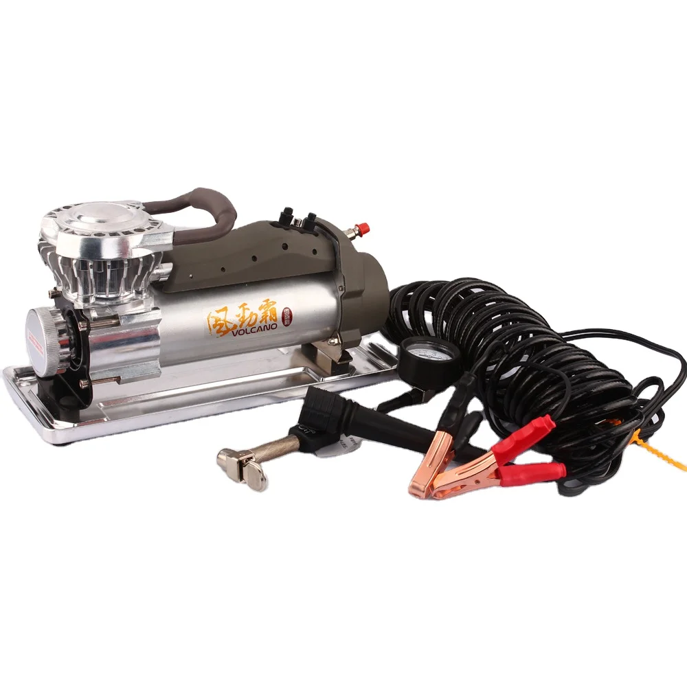 VOLCANO heavy duty 12V big tire used air compressor with carry bag