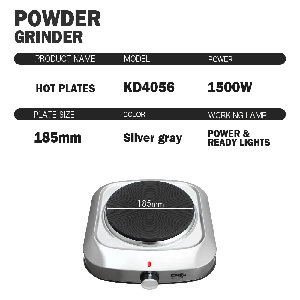 DSP Hot Sale 2023 220V 1500W Single Plate Electric Stove Cooking Electric Cooker Electric Hot Plates