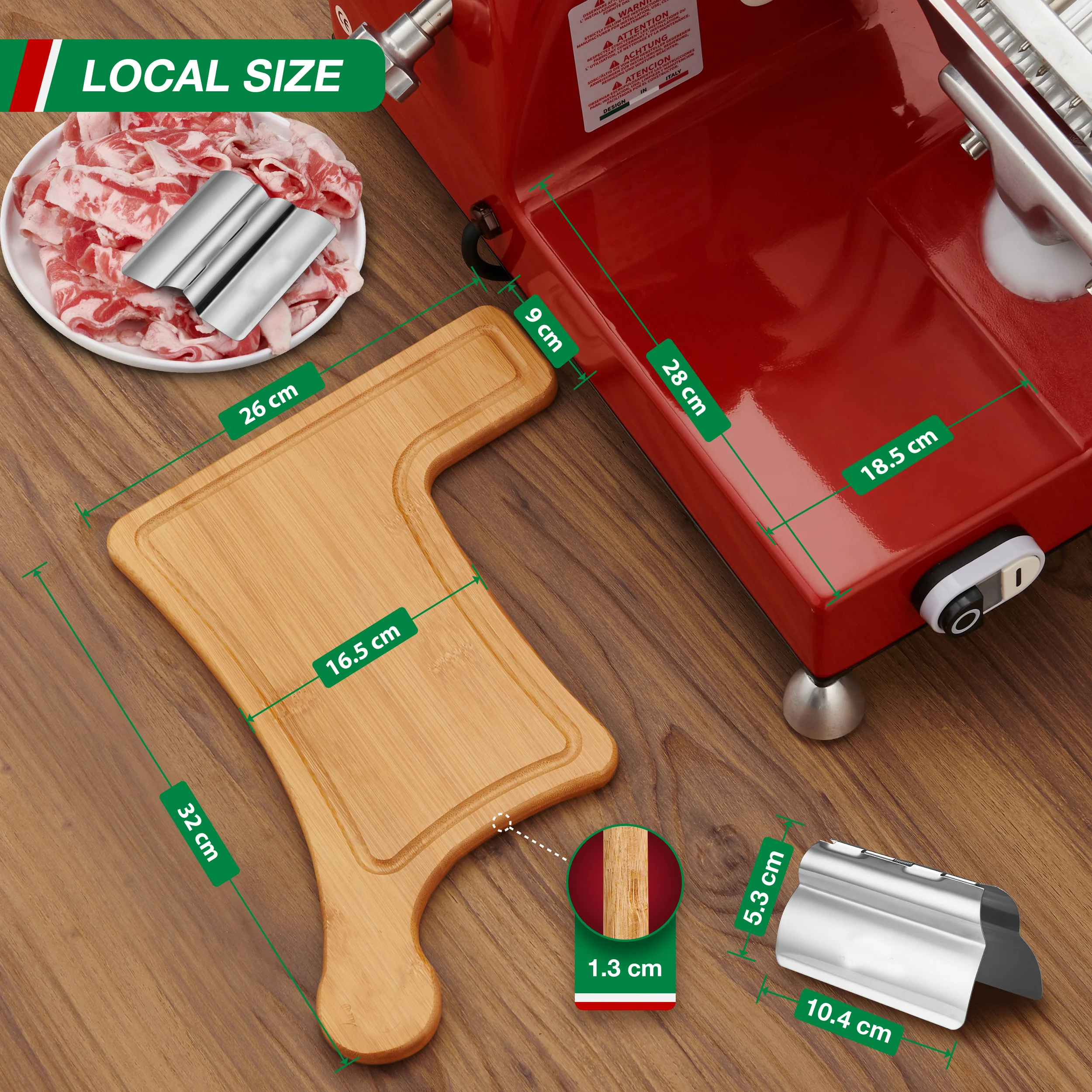 Woomaster Commercial Automatic Food Meat Slicer with finger protection