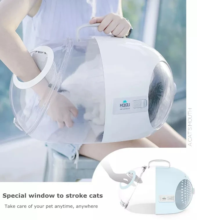 Cat Bag Breathable Transparent Portable Pet Cat Carries House Bag Outdoor Travel Handbag Space Capsule Pet Backpack Capsule