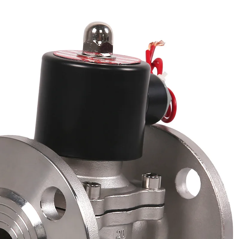 1/2 Inch Ac Dc 12V 24V 110V 220V 2W 304 Stainless Steel Solenoid Valve Flange for water