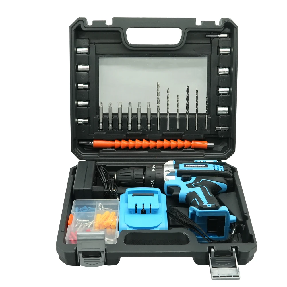 18V Li-ion Battery Rechargeable Power Screw drivers Portable Cordless Drill Set Home Multifunctional Electric Screwdriver Kits