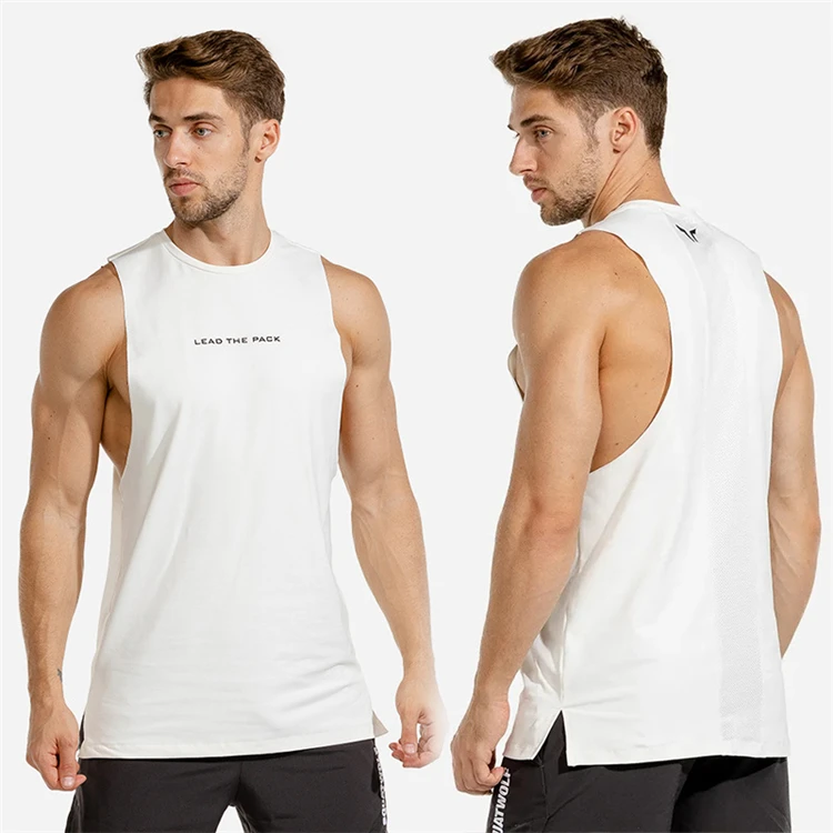 2022 Best Selling Strong Summer Sleeveless T-shirt Breathable Slim Gym Fitness Wear Vest Gym Tank Top For Men