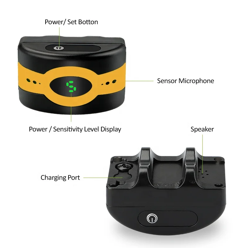 Waterproof IP67 No Shock with Adjustable Sensitivity Anti Bark Collar for All Size Dogs