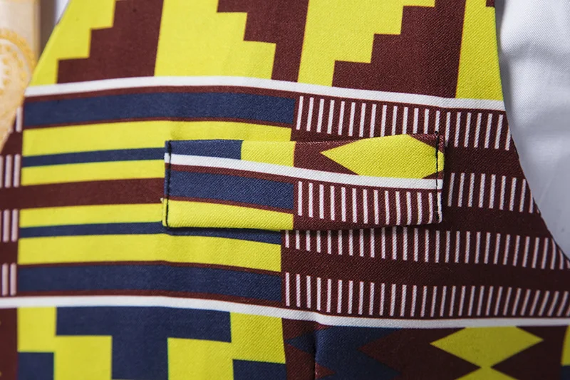 African Clothing Vest Paisley Flower Classic Vest African Wedding Dress Fabrics Big Vest African Men Clothing