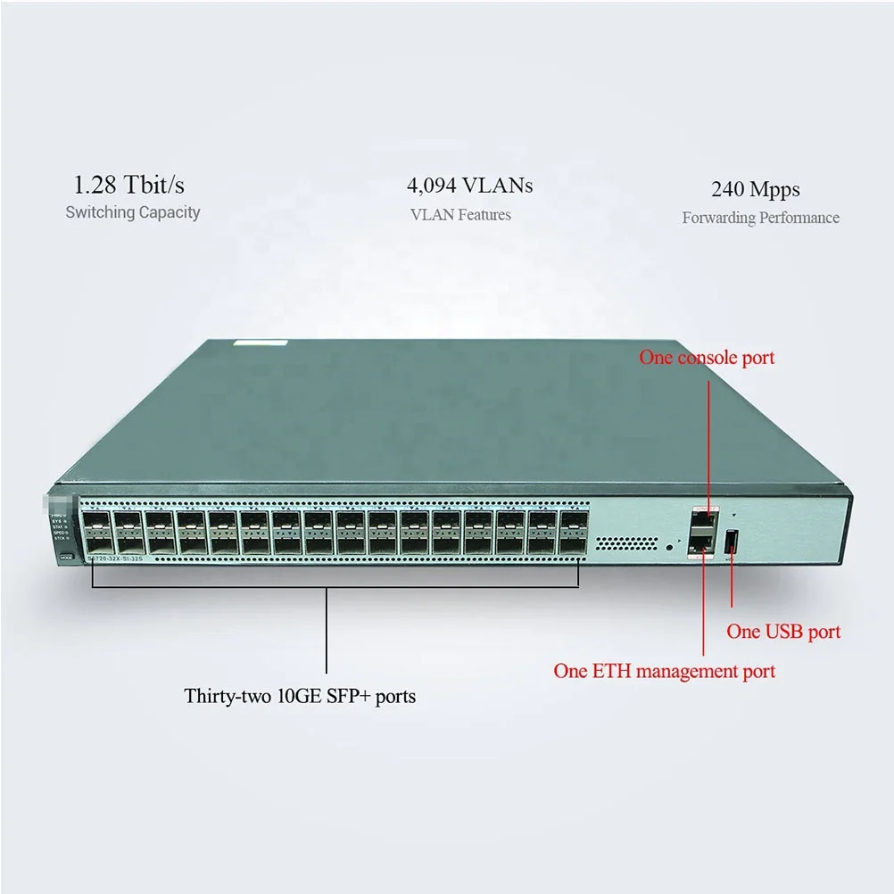 S6720-SI Series Multi-Gigabit 10 GE Data Center Server Access Switch S6720-32X-SI-32S-AC of new condition