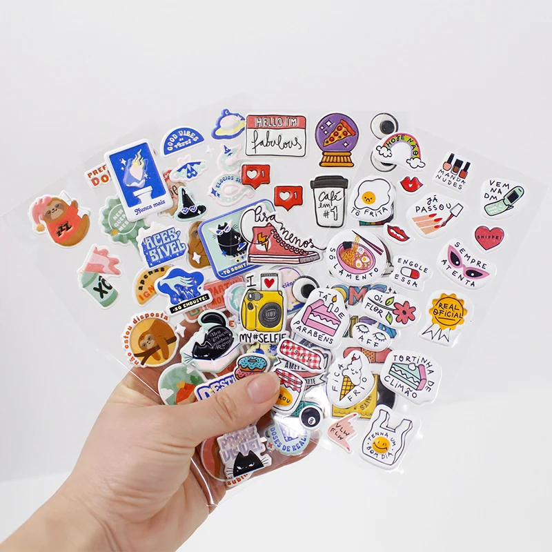 Cheap promotional gift puffy 3D sticker ,EVA puffy stickers cartoon sticker