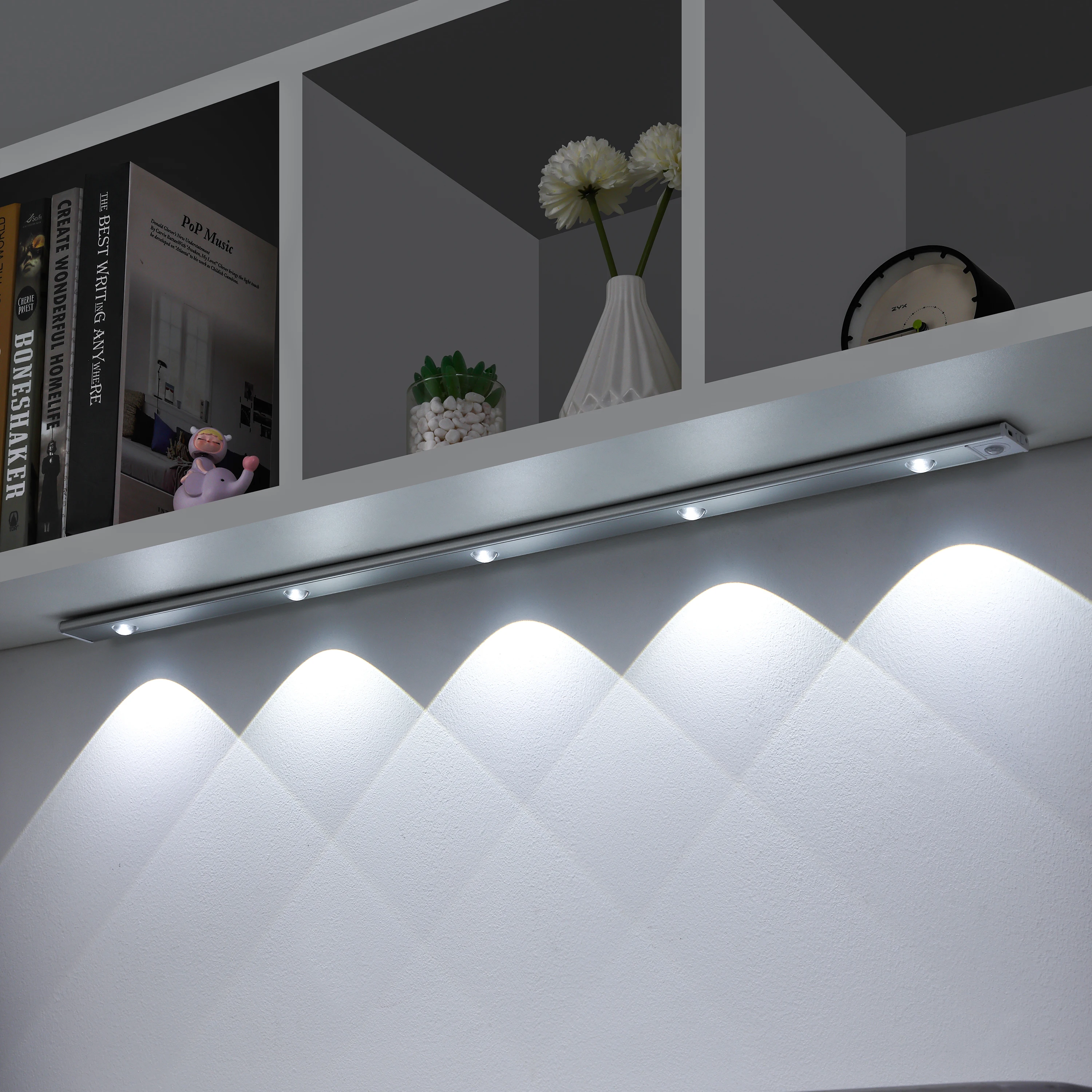 40cm 60cm 80cm Led Motion Sensor Cabinet Light Led Wardrobe Closet Light Rechargeable Kitchen Cabinet Light