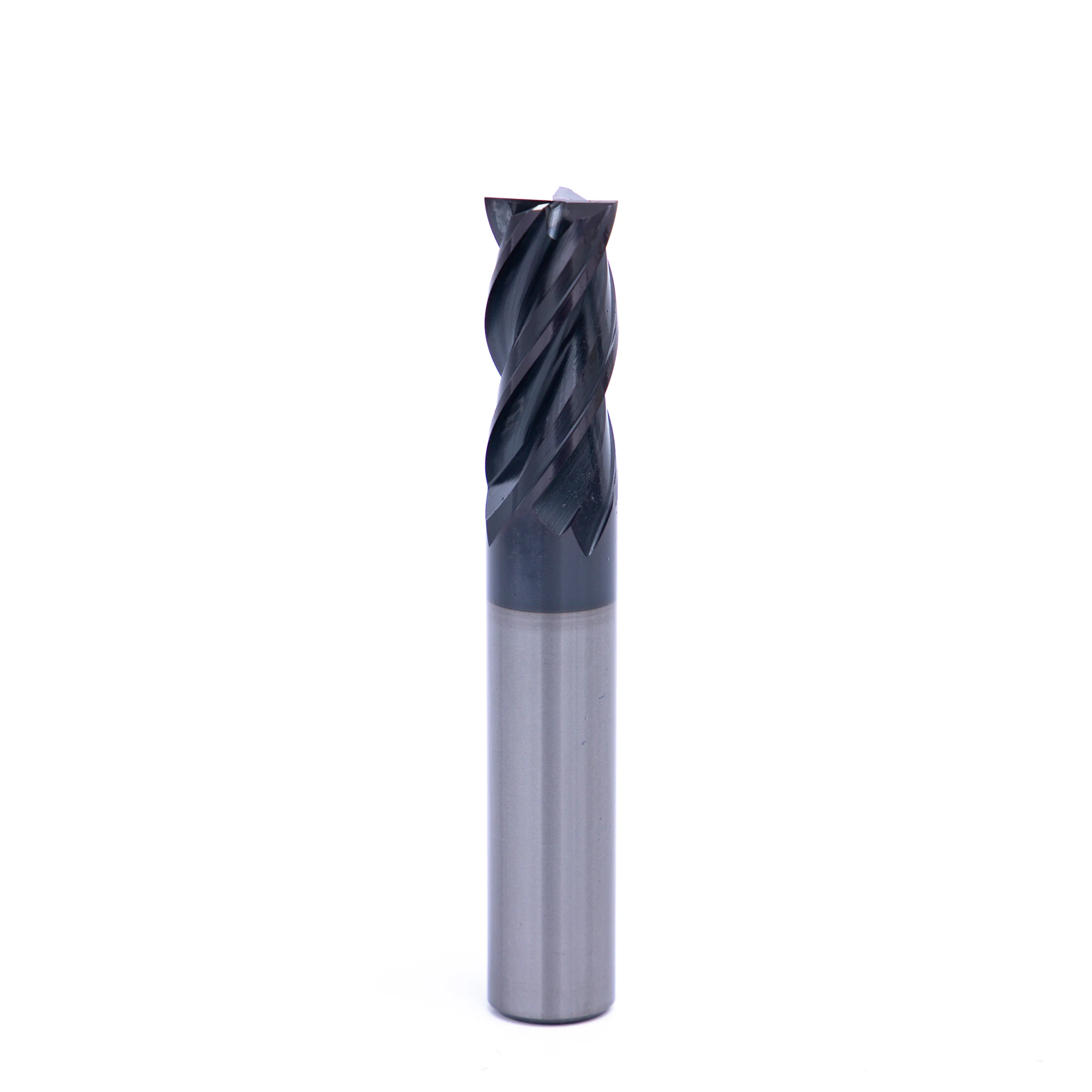 Hrc65 4 Flutes High Precision Flat Milling Cutter End Mill Blue Nano Coating Endmill