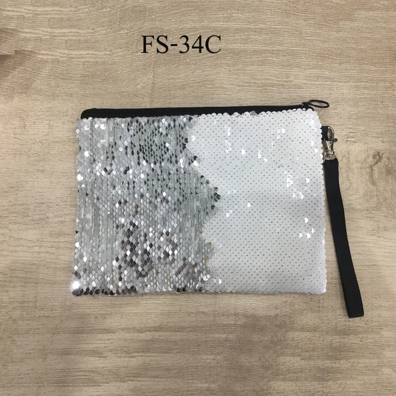 RubySub 16*23CM Custom Sequins Cosmetic Bag Sublimation Makeup Bag With Rope storage bag