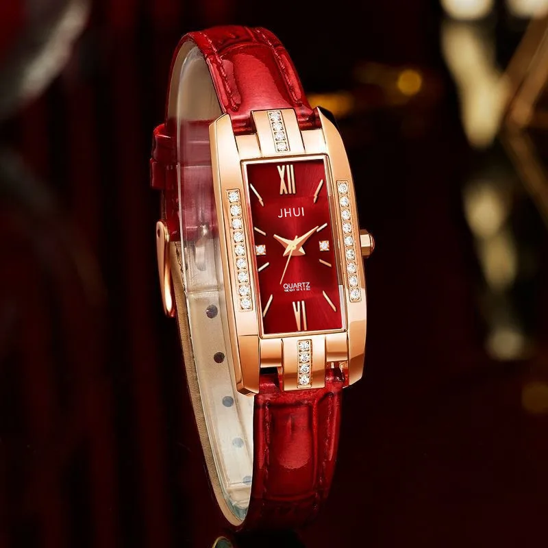 WJ-10527 cheap yiwu factory hot selling rose gold luxury Roma diamond small ladies watch vintage green fashion watch for women